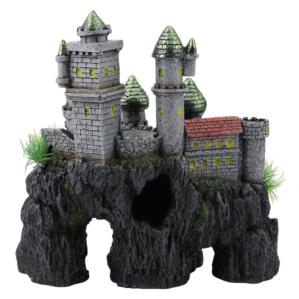 Simulation Resin Hide Castle Fish Tank Aquarium Ornaments Decor