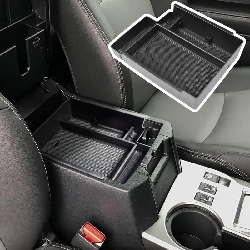 Premium ABS Center Console Tray For Toyota 4Runner 2010-2024 Durable Anti-Slip Armrest Storage Box Car Styling Accessories
