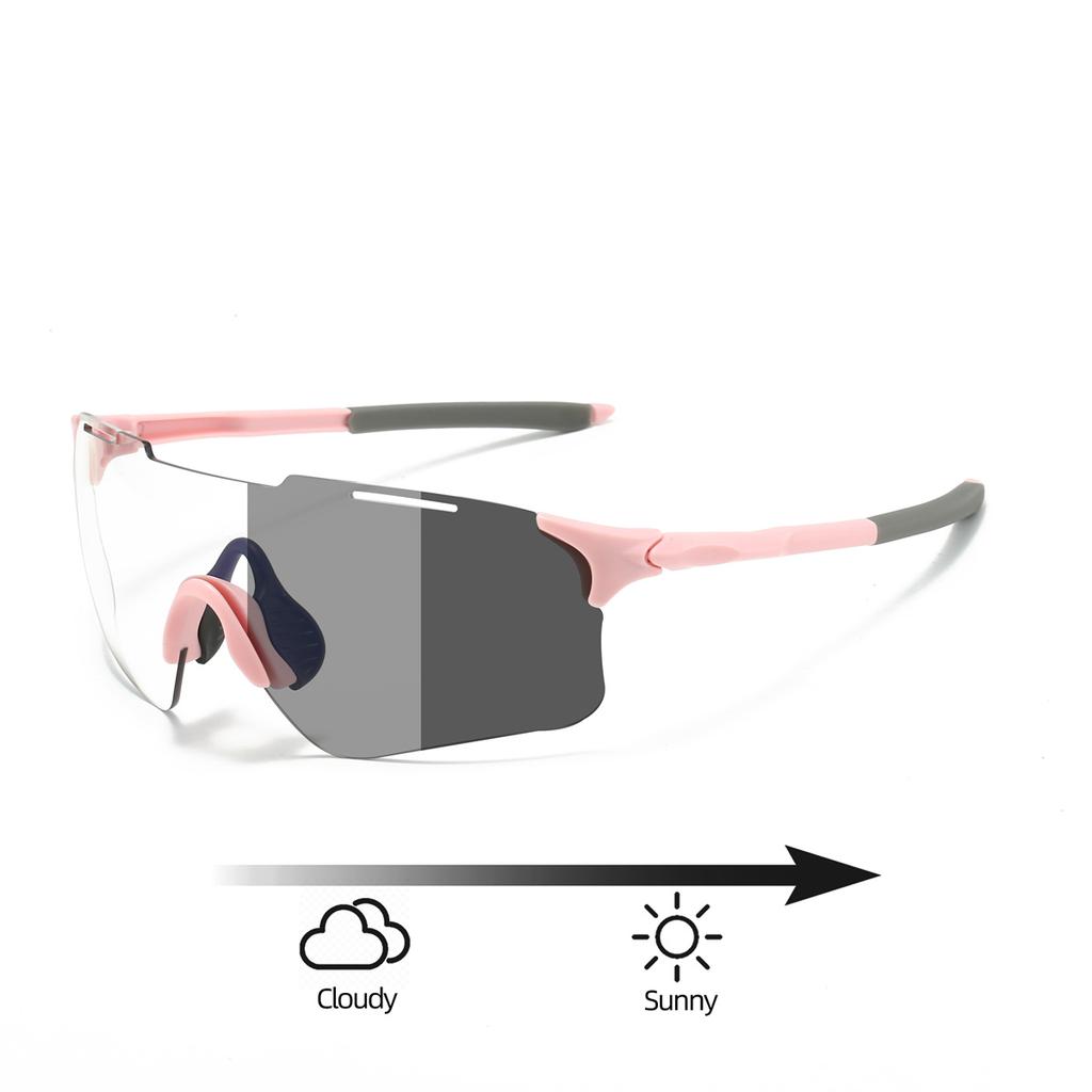 Rimless Photochromic Sports Goggle Men Fashion Professional Cycling Sunglasses Women Trendy Outdoor Protective Shades