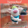 Cute Green Pig Stuffed Keychain Fun Plush Toy Adorable Animal For Kids And Adults
