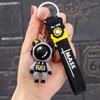 6cm Cartoon Lightning Bear Keychain Cute Astronaut Bear Doll Keyring Bag Pendant Couple Car Keyholder Creative Bag Charm Accessories