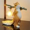 Resin Squirrel Mini LED Night Light Children's Room Table Lamp Decor Animal Squirrel Desk Lamp Bedside Lamp Home Decor Fixtures