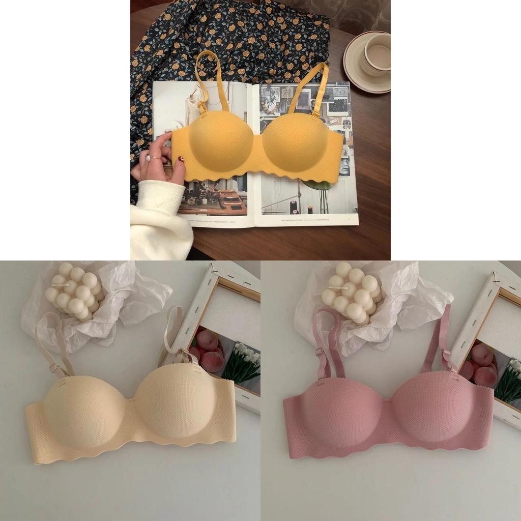 Minimalist Onepiece Japanese Girl Bra With Breathable Nylon Fabric For Teens And Young Adults