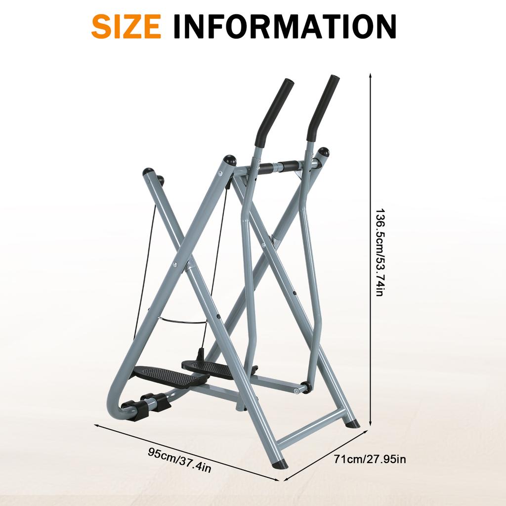 Metal Stair Stepper Home Space Walker Aerobic Stepper with Adjustable Resistance Air Walker Exercise Machine for Women Men