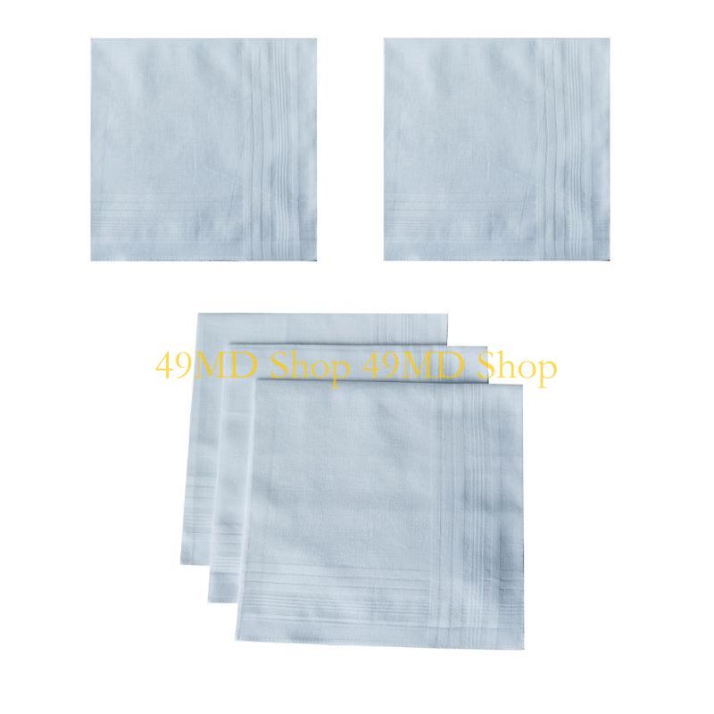 49MD 40x40CM White Handkerchief Towel for Adult Business Pocket Square Multiuse Face Towel Men Sweat Wiping Hankies Set of 5 China Mainland