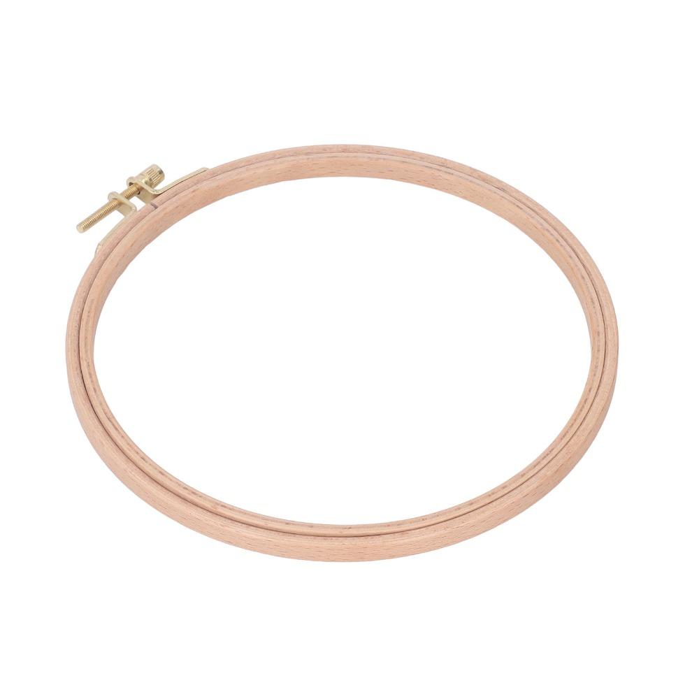 Beech Wood Cross Stitch Hoop Gold Plated Brass Screw DIY Embroidery Hoop  For Punch Needle Craft