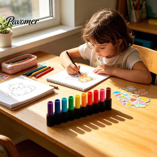 Silicone Marker Holder 5Pcs Pen Holder, Keep Markers Organized, Marking Portable Stand Organzier with Multi-Slots, Large Capacity Storage Rack Art