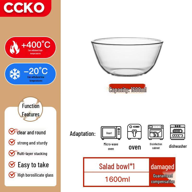 CCKO Multipurpose Glass Bowl