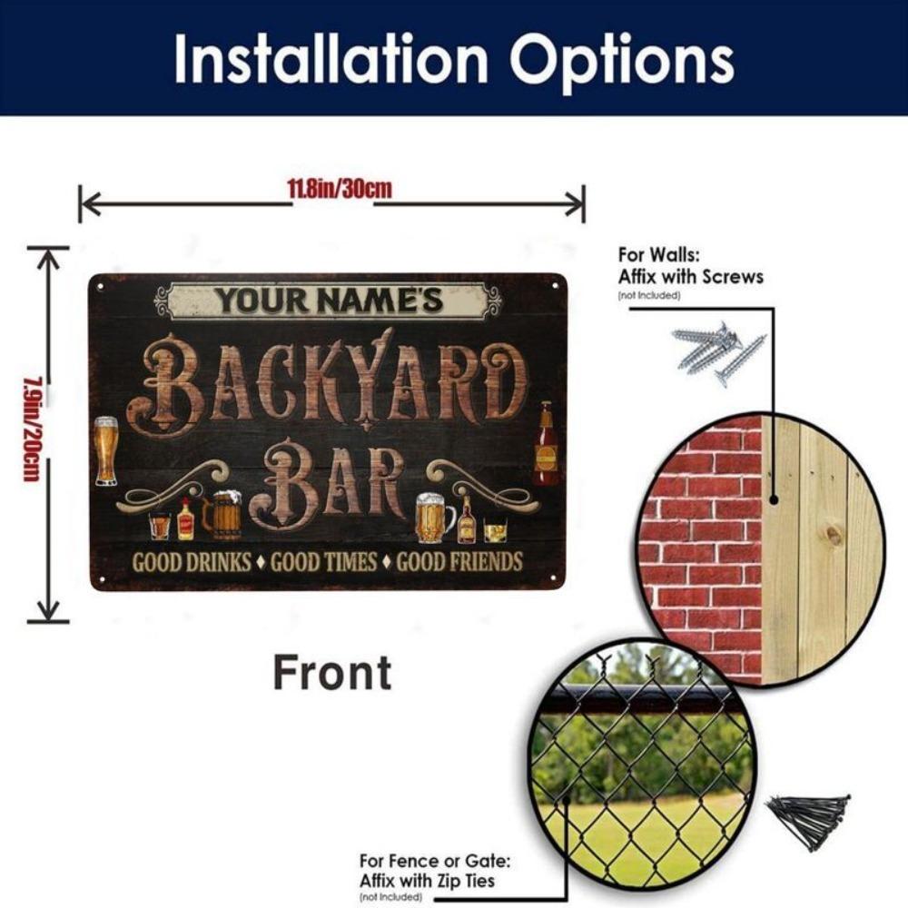 Personalized Metal Sign Custom Text Welcome Plaque Garden Wall Decor