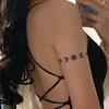 1 Sheet Waterproof Temporary Tattoo Moon Pattern Adhesive Tattoo Easy To Apply Plant-Based Ingredients Long-Lasting Fake Tattoos Body Art