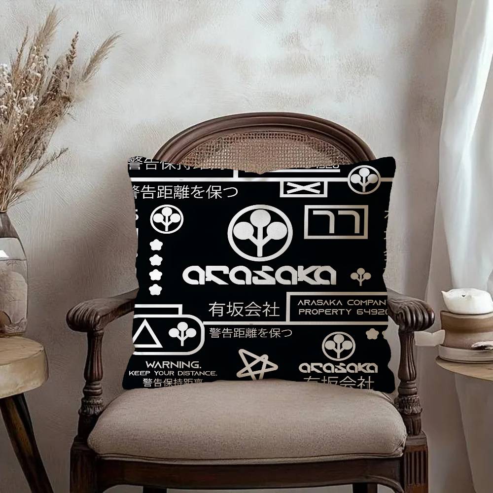 Arasaka Corporation Logo Cushion Cover Inches Farmhouse Decor Home Throw Pillow Covers for Couch Decorations