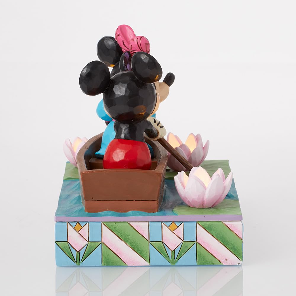 Disney Traditions Mickey Minnie LED Love Rowboat 6016328 &