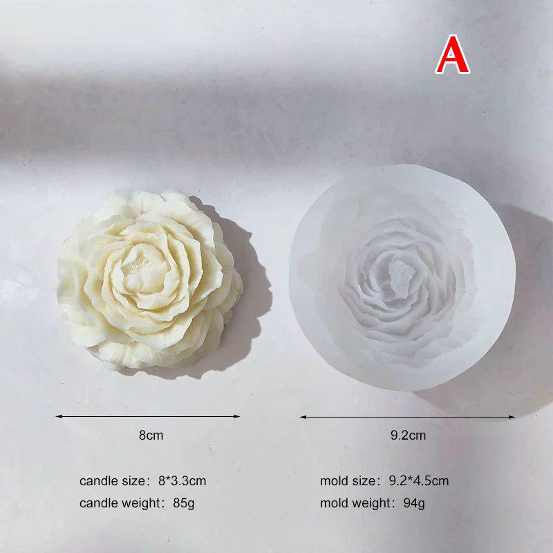 3D Jasmine Rose Flower Silicone Mold for DIY Chocolate Cake Decor Pudding Desserts Pastry Fondant Baking Tool Soap Making