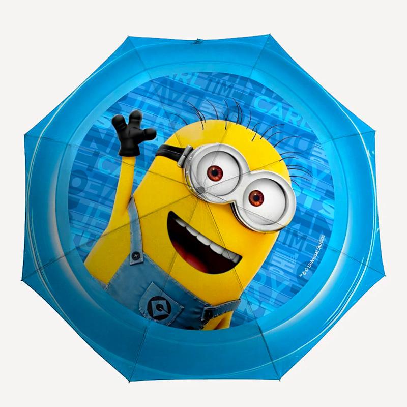 

1PC Minion Pattern Automatic Folding Umbrella, Portable Collapsible Design, Casual Outdoor Accessory, For All Seasons yy250912049