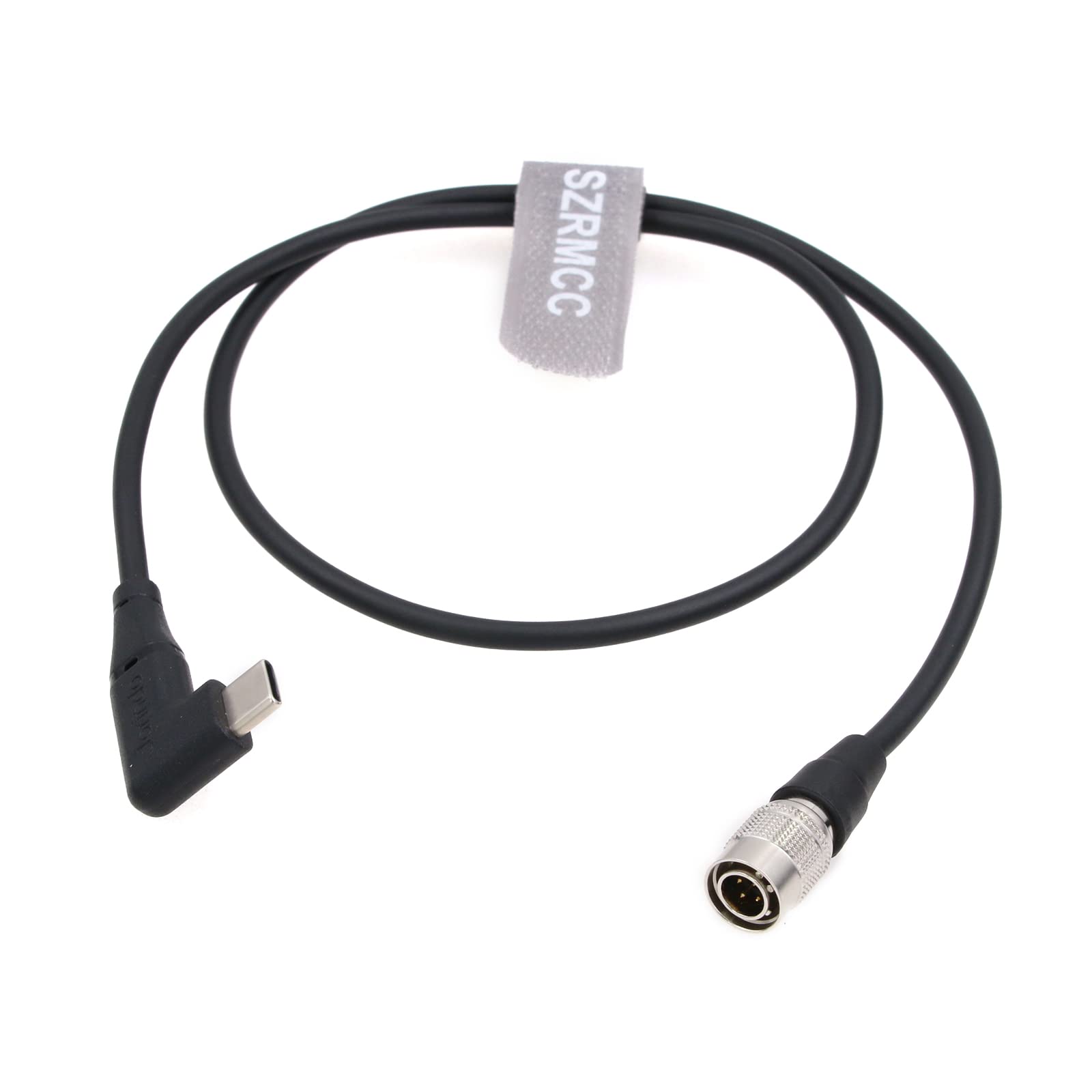

SZRMCC Elbow Type-C USB C PD to Hirose 4 pin Male Trigger Power Cable for Zoom F4 F8 Sound Devices 442 633 688