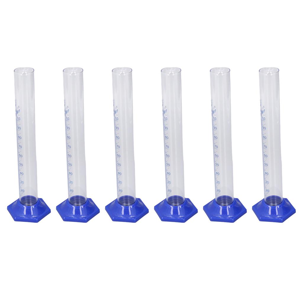 10Pcs Measuring Cylinder Glass 100ml Large Capacity Clear Scale Tool Set Kit for Experiment