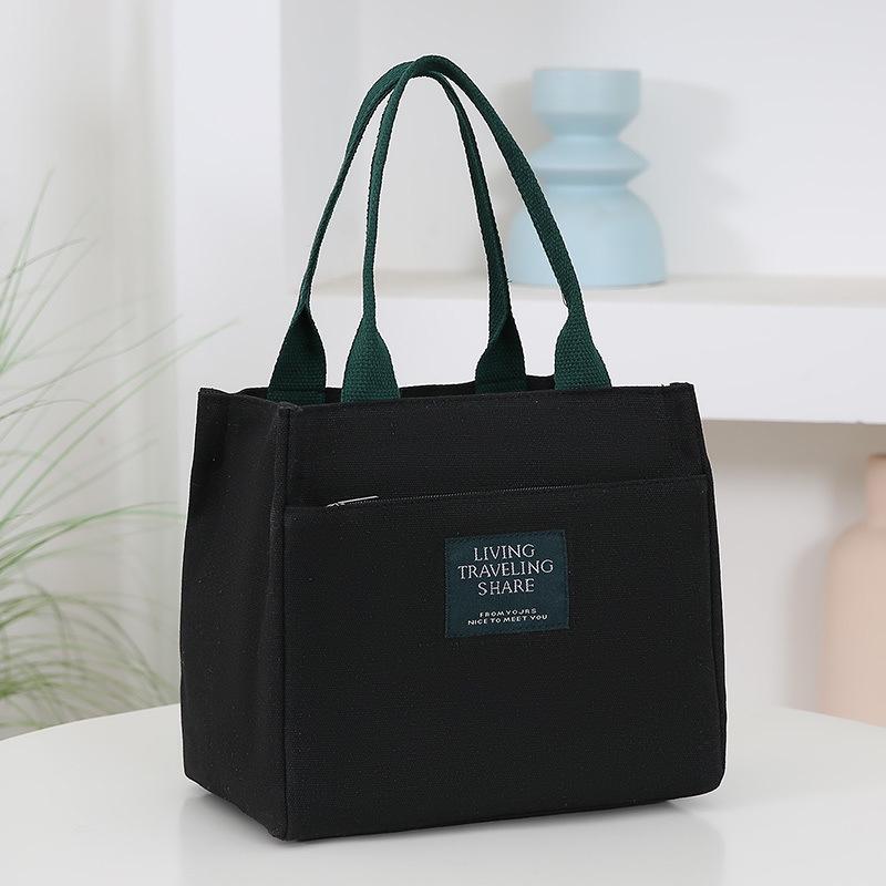 

Большая зеленая холщовая сумка-тоут: Бутылка для воды, Ланч-бокс, Сумка для мам, офисных работников и студентов