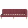 Corner Bed Frame Burgundy 80 X 200 Cm Fabric
