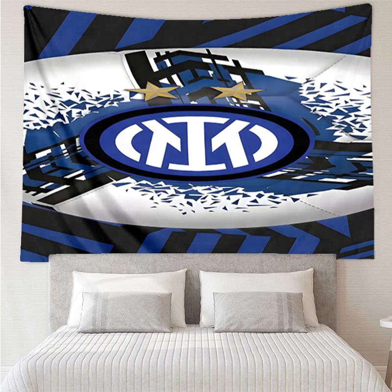 1PC Inter FC Crest Printed Tapestry Room Decoration Wall Hanging for Living Room Bedroom, dormitory, Birthday and Christmas gifts