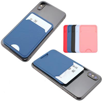 New Phone Wallet Stick On Credit Card Holder Phone Pocket for All Solid Colour Back Cards Holder Phone Card Holder Wallet Case
