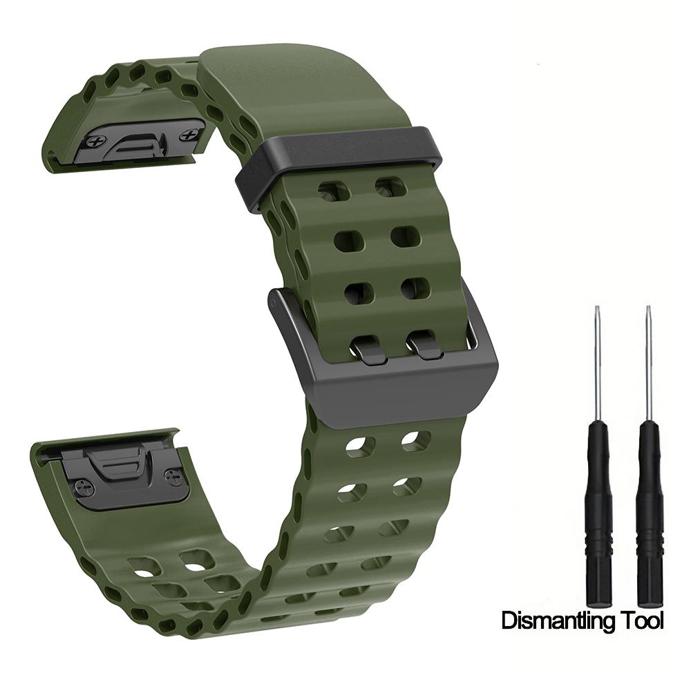 Silicone Watch Strap 26mm 22mm For QuickFit Garmin Band Fenix 8 7X 7 7S 6X 6 Pro 5 5X Epix 2 Forerunner 965 955 945 Instinct 2