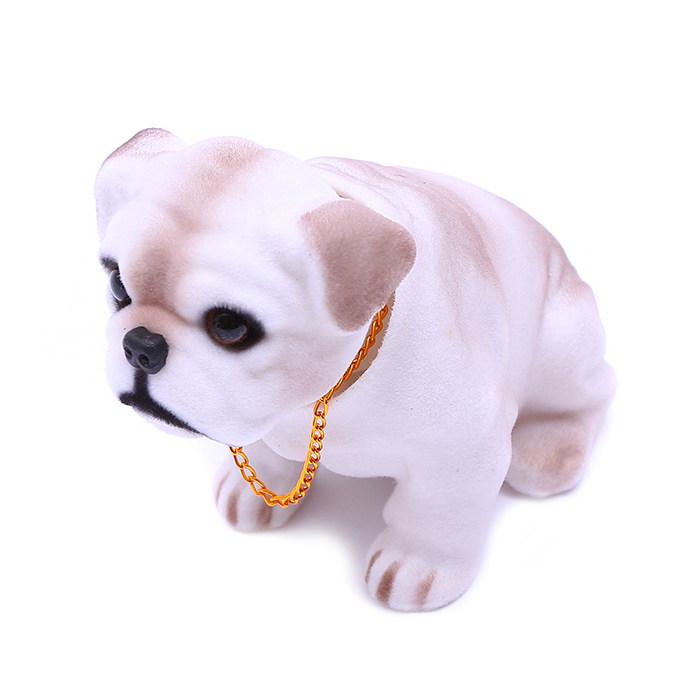 Creative Shaking Head Dog Ornament: Cute Car Dashboard Puppy Simulation