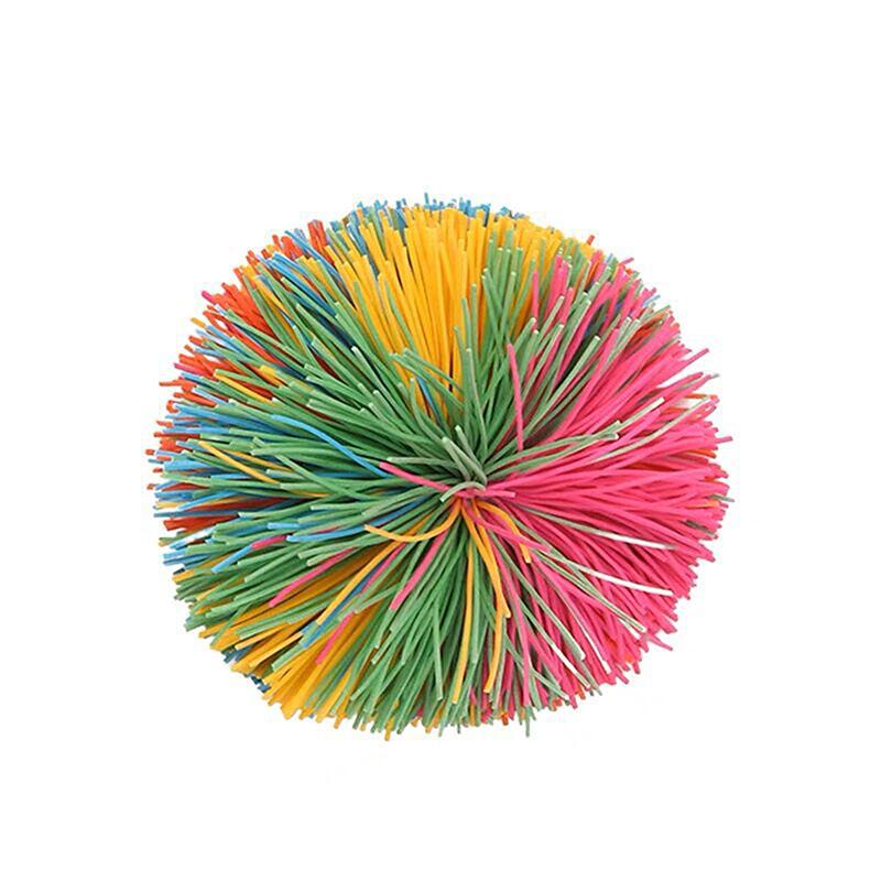 

Барвисті надувні м’ячі для стресу Веселка Непосида Сенсорний м’яч Струнчасті м’ячі Дитячий м’яч для розтягування M:10cm（35g）