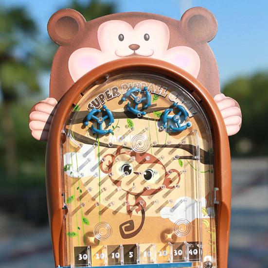 Pinball Game Classic Educational Toy Random Color Cute Animal Frog Shape Pinball Machine for Kids