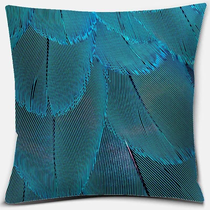 Peacock Feather Pattern Pillowcase Interior Decoration Office Living Room Home Pillowcase
