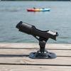 Fishing Rod Holder with Base Adjustable Deck Mount Pivoting for Anglers