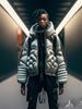 2024 New Matte Matte Nylon Spunbond Down Jacket Fabric, White with 20D Foamed Texture, Calendered Finish