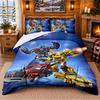 Transformers Pattern Bedding 3Pcs Set Bed Sheet And Pillowcases For Indoor Bedroom