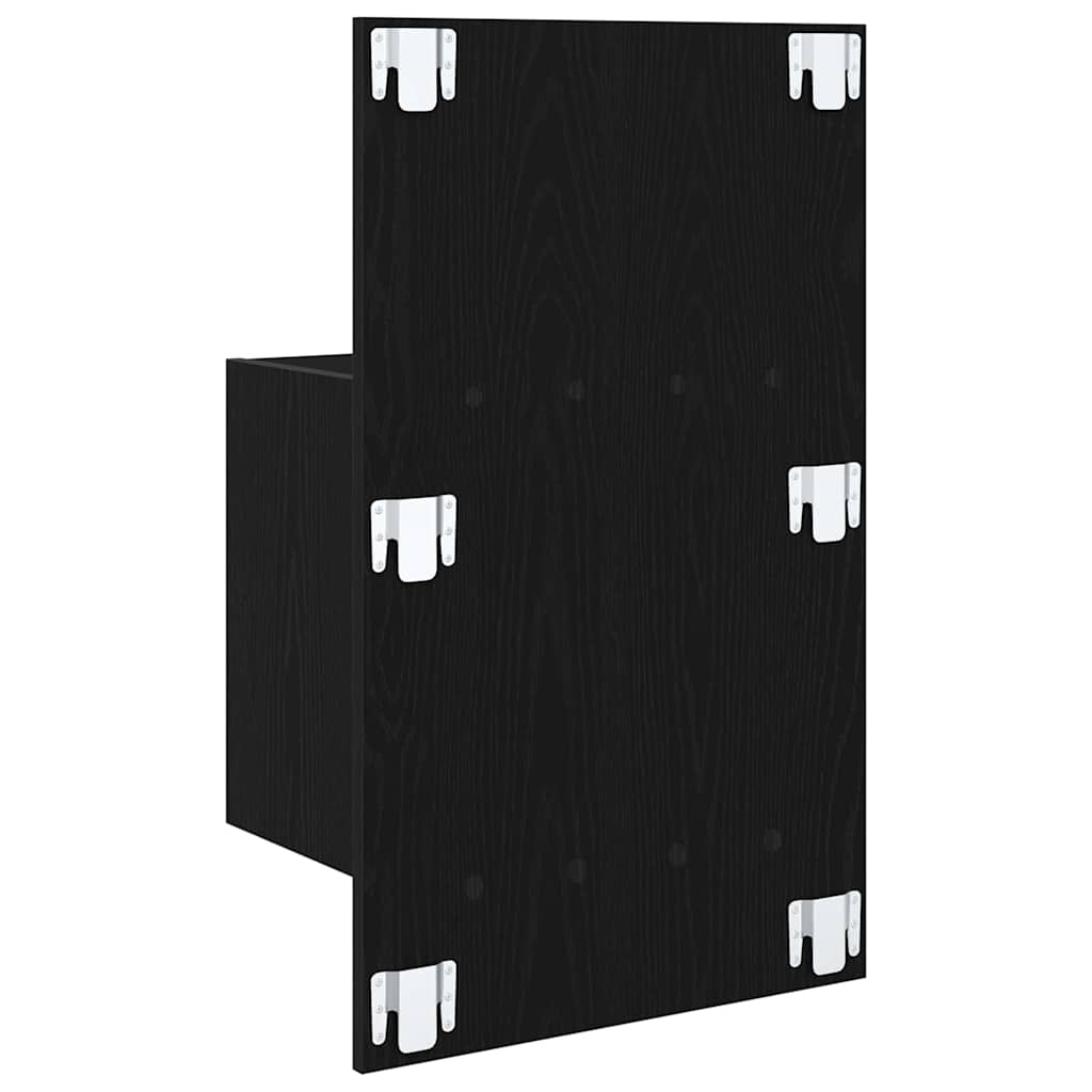 Nightstand Set of 2 Black Oak Effect 50 X 32.5 X 80 Cm