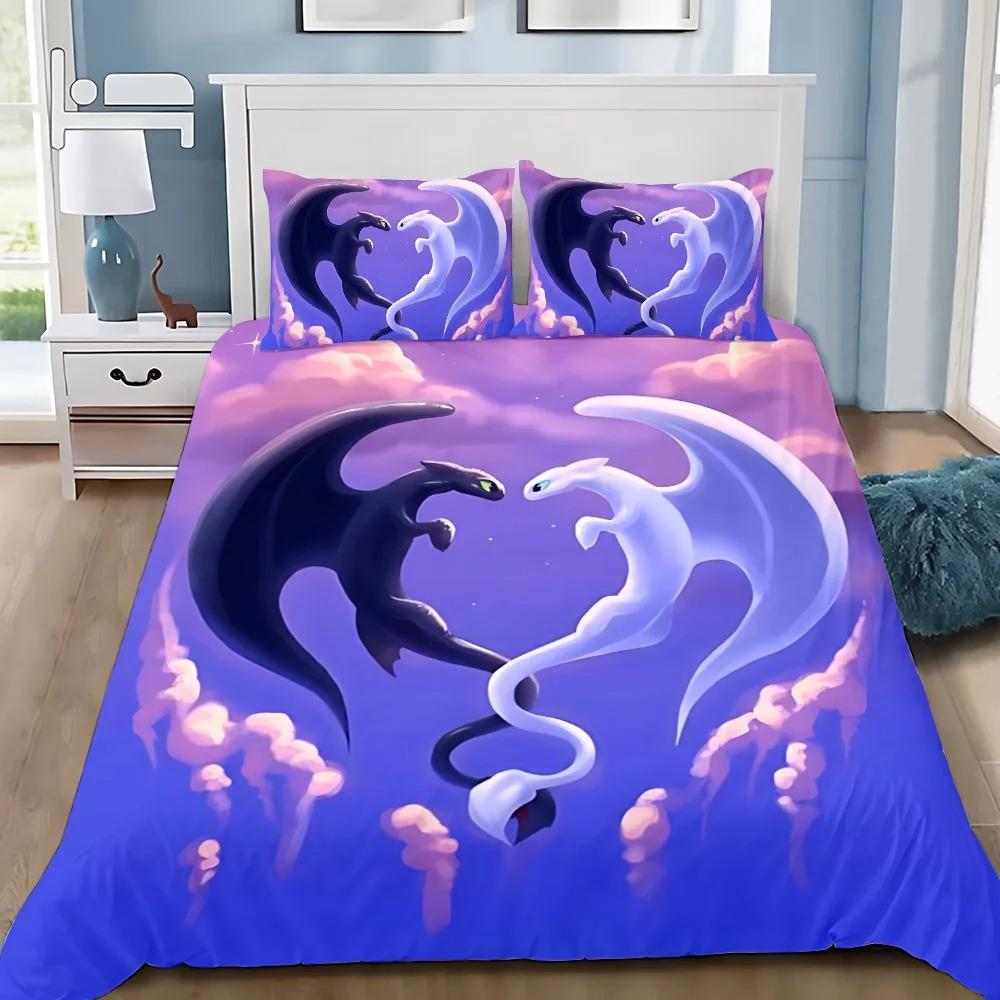 Funny T-Toothless Duvet Cover Pillowcase Bedding Set Adult Boy Girl Bedroom Decoration Children Gift Single Double Large Size