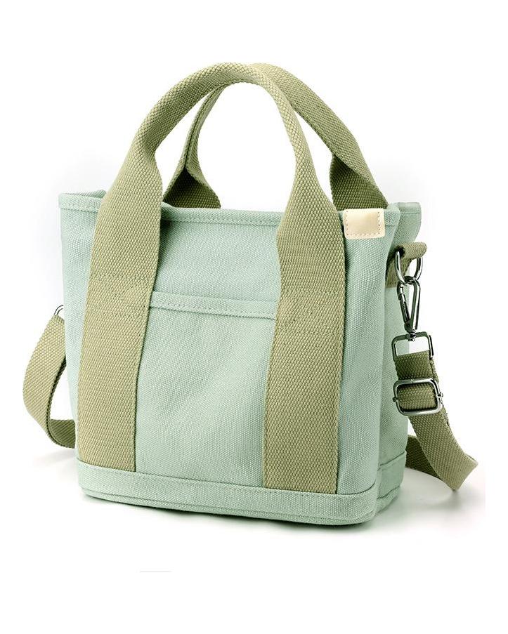 Hochwertige japanische Canvas-Tasche, modische und einfache Einkaufstasche mit großem Fassungsvermögen, Mehrzweck-Bento-Tasche für den täglichen Weg zur Arbeit