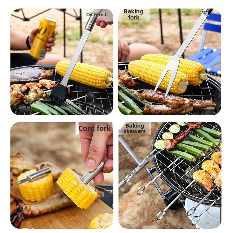 New Stainless Steel Grill Set, Barbecue Combination Tool, Outdoor BBQ Barbecue Set, Grill Set.