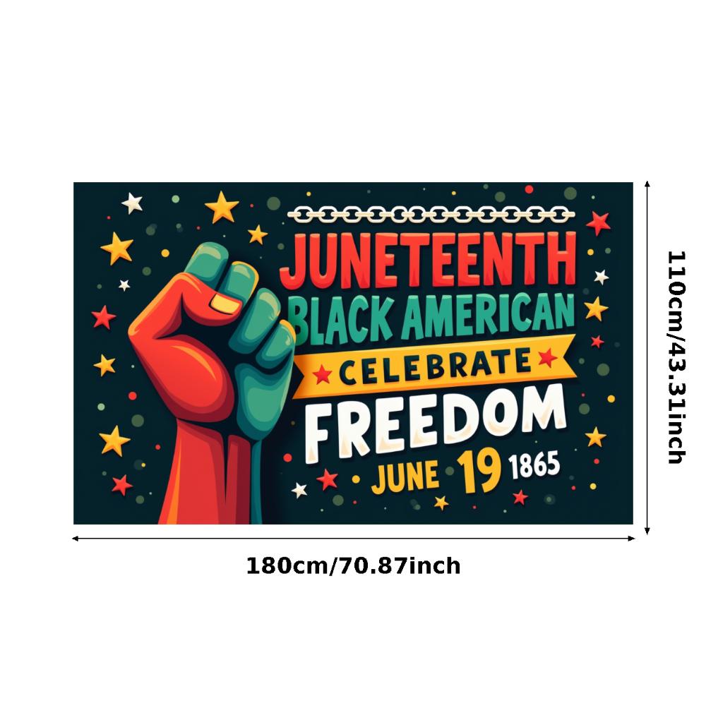 High Quality Commemorative Banner Freedom Celebration Juneteenth Banner for Holiday Observance Community Gathering