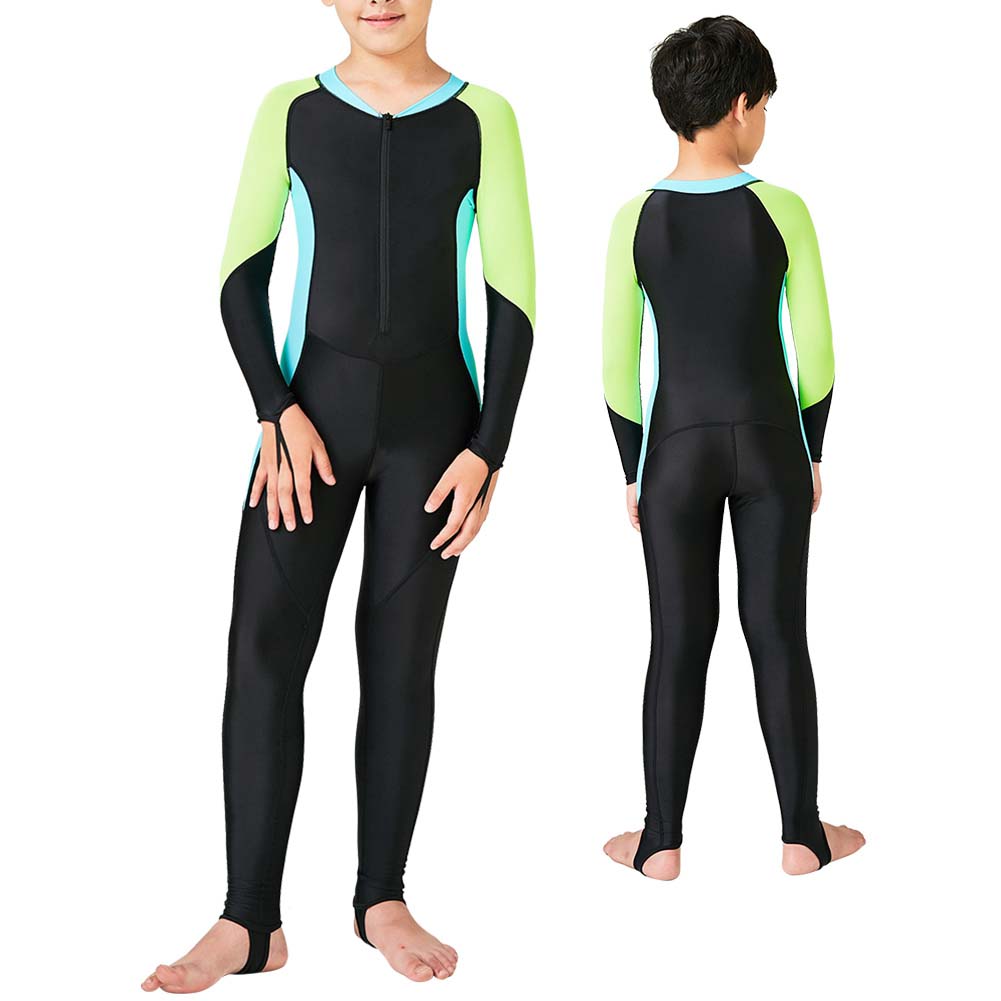 Children Diving Suit Sunscreen Swimsuit Long Sleeve One Pieces Quick Dry Kid Wetsuit(12#(XL) )