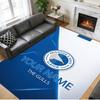 Crystal Velvet Rug Custom Name Text, Soft Non Slip Floor Mat Home DecorBrighton & Hove Albion Football