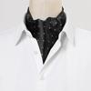 [Allegra K] Polka Dot Ascot Tie Scarf Cravat Tie Formal Party Men's Black and White Free Size