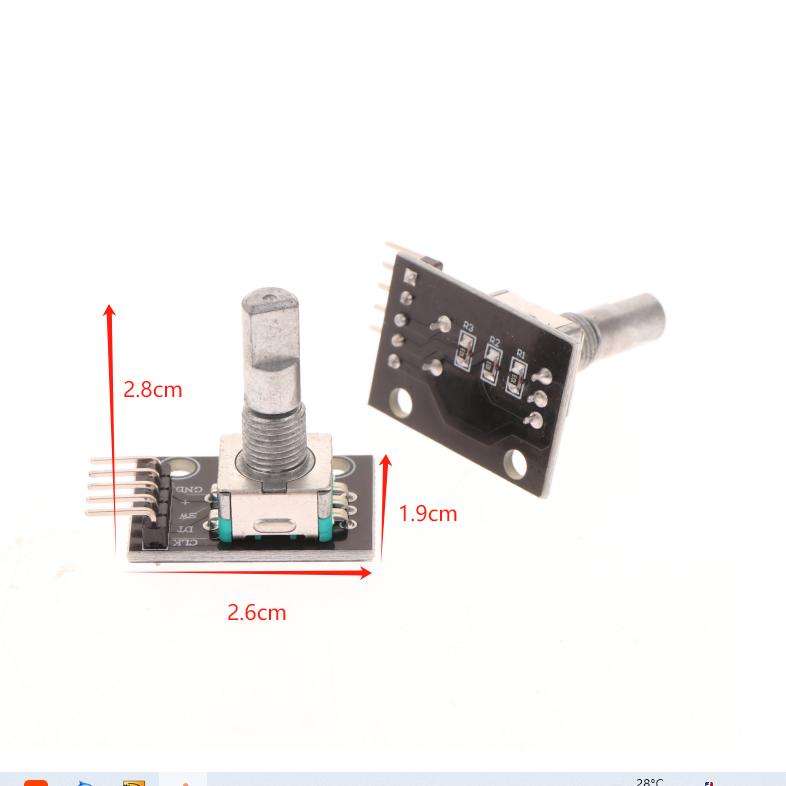 2/5Pcs 360 Degree Rotary Encoder Module Ky-040 Brick Sensor Development Board With Knob Cap Potentiometer