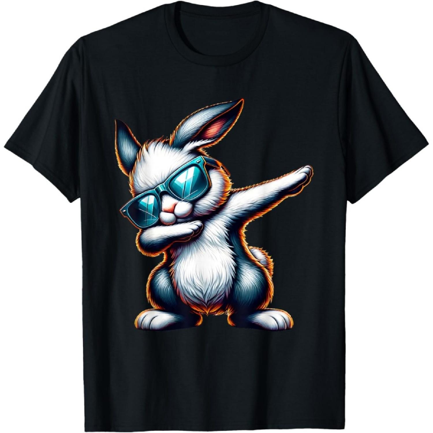 Dabbing Bunny Funny Easter Bunny T-Shirt S