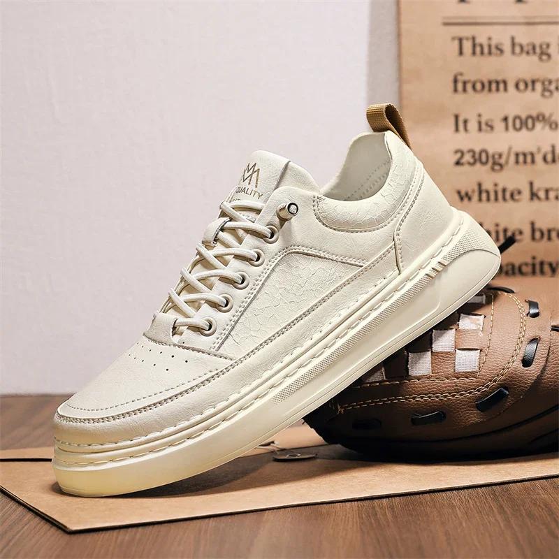 Мода 2024 Роскошный бренд Мужская повседневная кожаная обувь Новая дышащая — фото 5