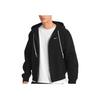 Nike Sportswear Men's Full Zip Hooded Jacket Embroidered Logo Soft Fleece Lined Regular Fit Casual Athletic Outerwear Black DR0404-010