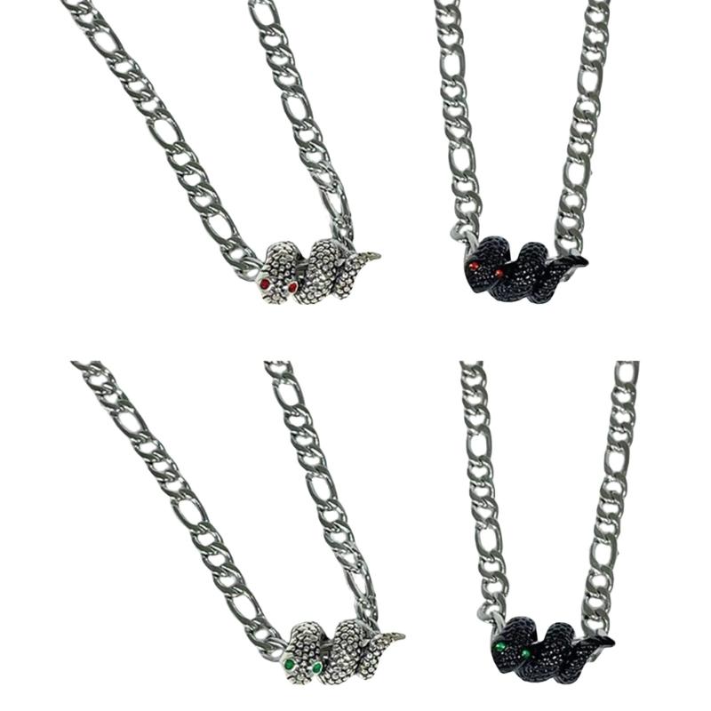 Stylish Snake Pendant Necklace Fashion Statement Necklace Celebration Jewelry Snake Necklace Perfect for Parties Daily