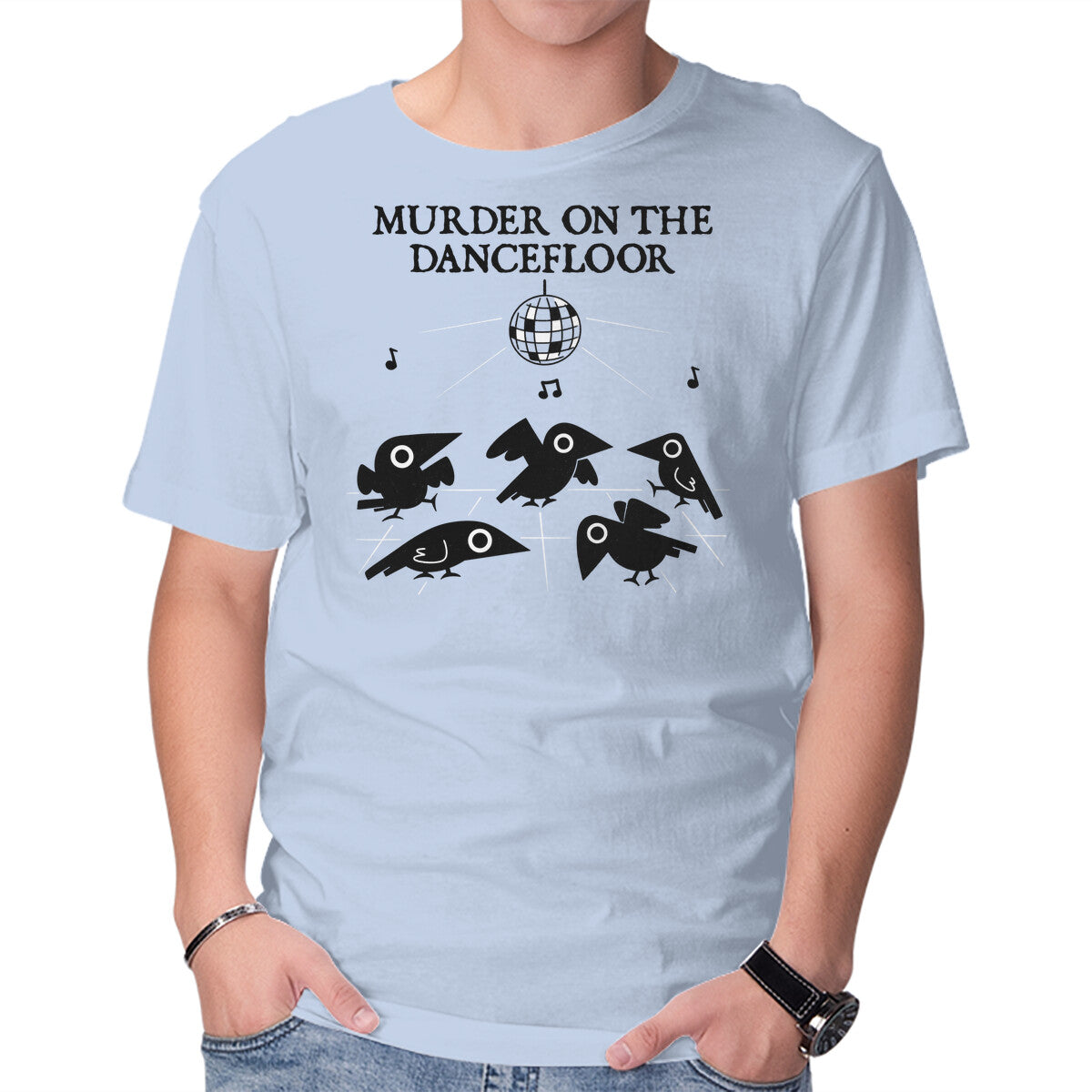Unisex Crew Neck T-Shirt Murder On The Dancefloor Graphic Short Sleeve Casual Tee L