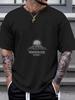 Warrior Star Graphic T-shirt - Bold Mountain Peaks & Sun Design