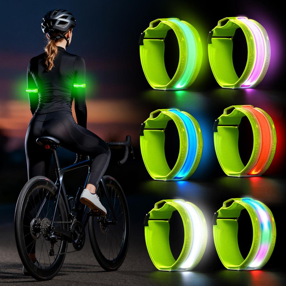 LED Armband for Running(1 Pair),Light Up Arm Bands for Night Walking Running,High Visibility Reflective Running Gear Adjustable