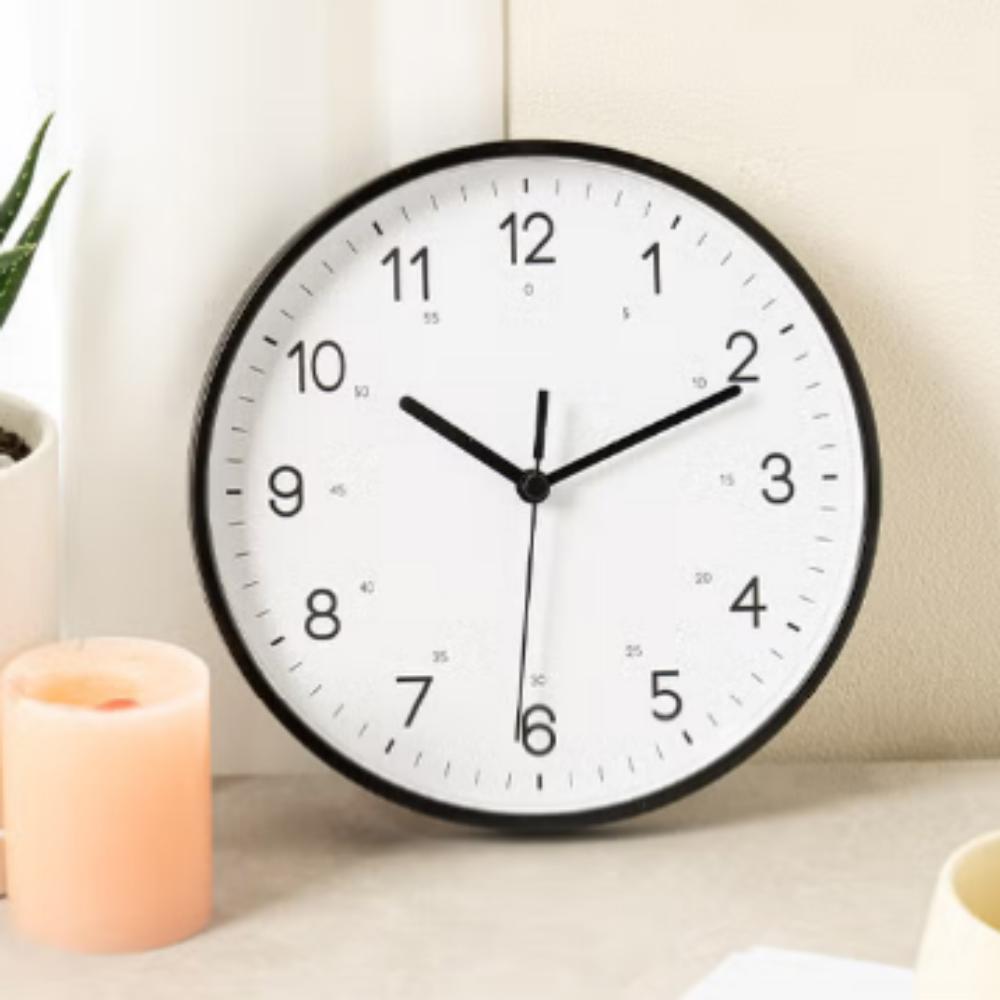 Ceas de Perete Rotund Simplu 20cm Negru