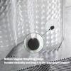 1pc Waterproof Clear Crystal Shower Curtain with Plastic Hooks Transparent Bath Curtain for Bathroom Window Door Bath Decor